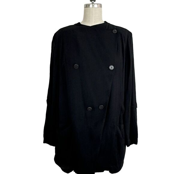 Babaton Aritzia Hamelin Black Jacket Blazer Double Breasted Long Sleeve Sz M - Picture 4 of 15